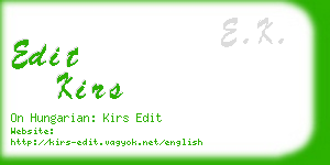 edit kirs business card